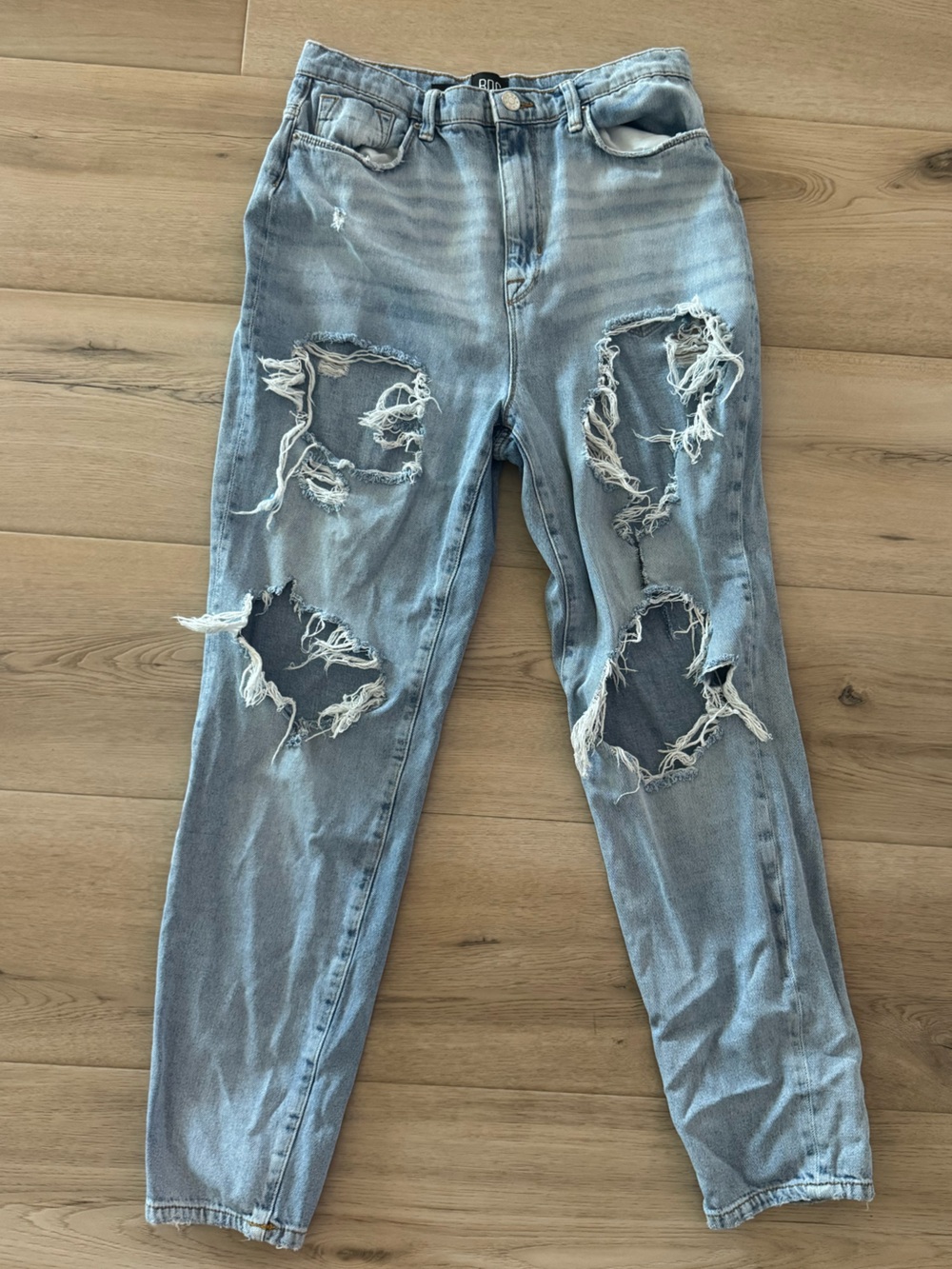 BDG Light Blue Distressed Ripped Jeans